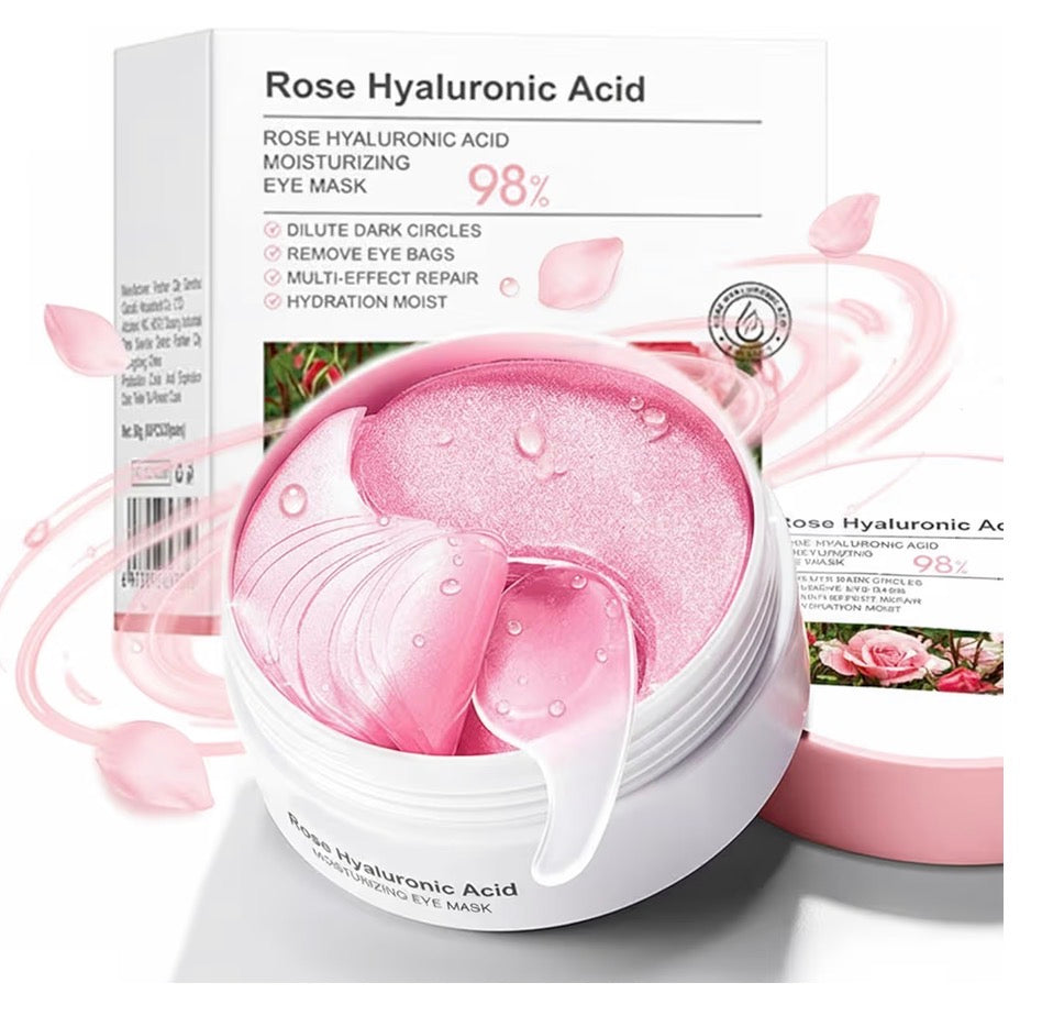 Rose Eye Masks - 60 PCS Under Eye Patches for Puffy Eyes and Dark Circles Treatments